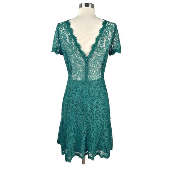 Diane von Furstenberg Green Fifi Lace Dress - Picture 3 of 9